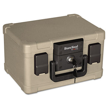 SureSeal By FireKing® Fire And Waterproof Chest, 0.15 Cu Ft, 12.2w X 9.8d X 7.3h, Taupe freeshipping - TVN Wholesale